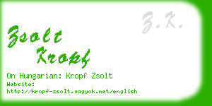 zsolt kropf business card